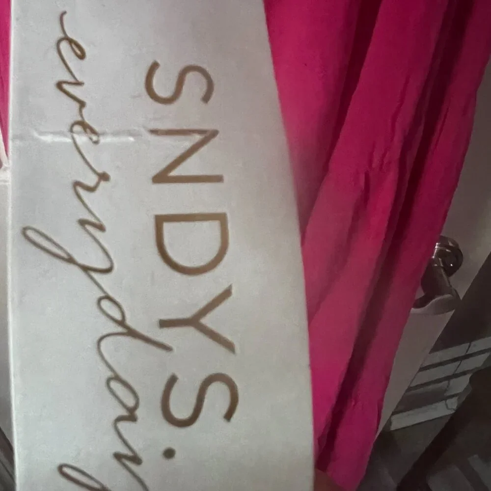 NWT SNDYS Everything X Revolve Peaches Linen Pink Sundress Sz XL - Picture 3 of 7